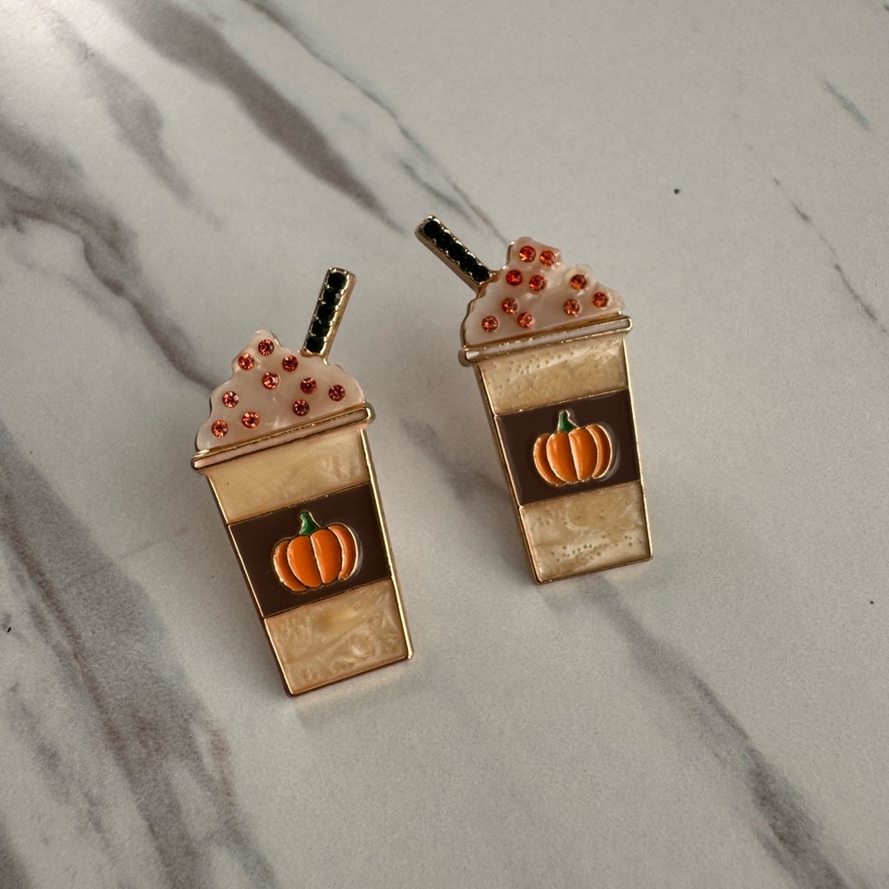 Bauble Bar Pumpkin Spice Earrings - Picture 2 of 4
